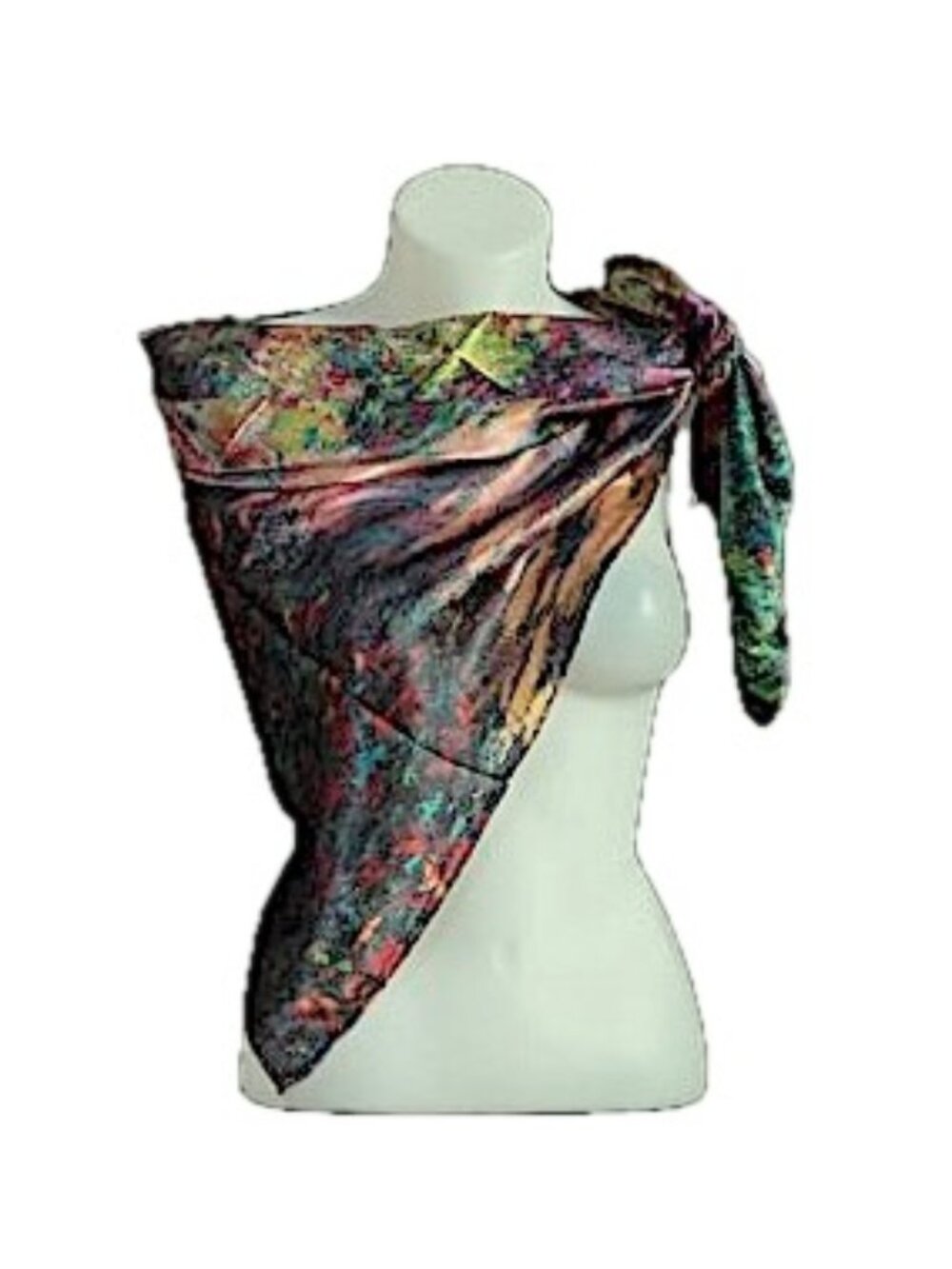 Museum Fine Art Boston Claude Monet Silk Scarf Water Lilies Abstract Pattern NEW - Picture 13 of 13